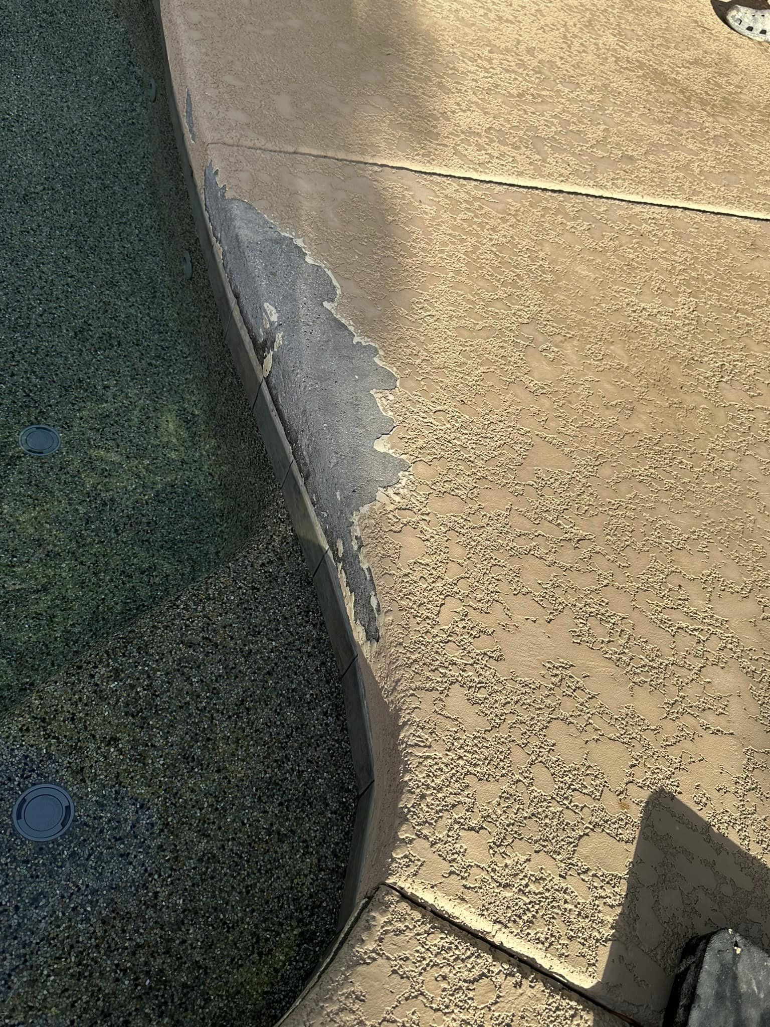 Project 2 pool deck before refinishing