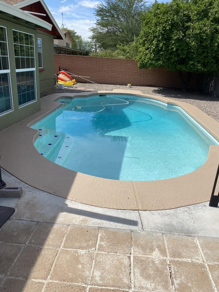 Finished pool deck refinishing project